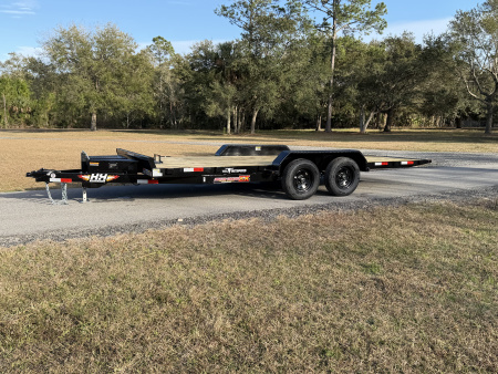 New 2026 H&H Trailers 7K 82X18 Electric Tilt Speed Loader Car Hauler