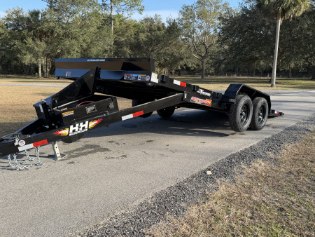 New 2026 H&H Trailers 7K 82X18 Electric Tilt Speed Loader Car Hauler
