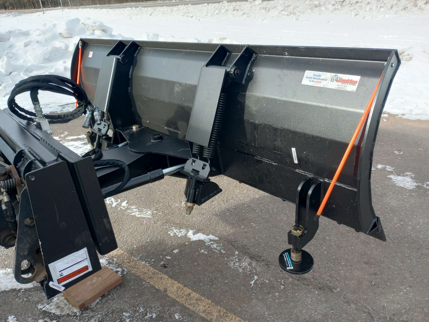 New 2026 Jenkins Iron and Steel 8' Hyd Angle Snow Blade Attachment