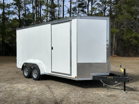 New 2026 Covered Wagon Trailers 7x16 Cargo Trailer, 7ft Interior Height,