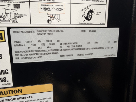 Used 2025 Diamond T 8.5-32TandemDual10KsGooseneckMAXX