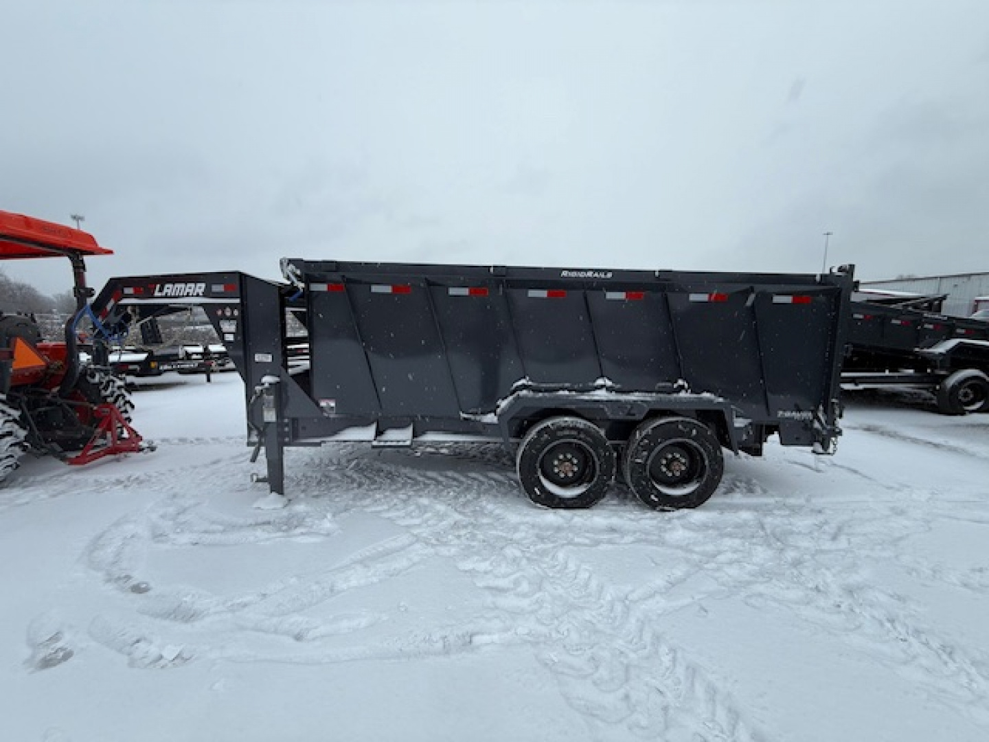 New 2025 Lamar Trailers 7x14 Gooseneck Dump 16k Dump Trailer