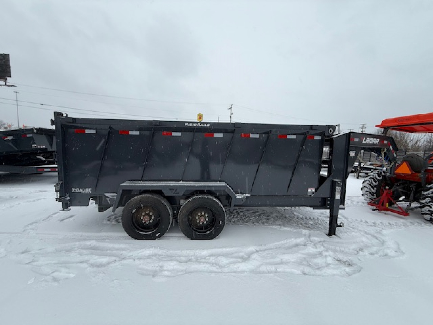 New 2025 Lamar Trailers 7x14 Gooseneck Dump 16k Dump Trailer