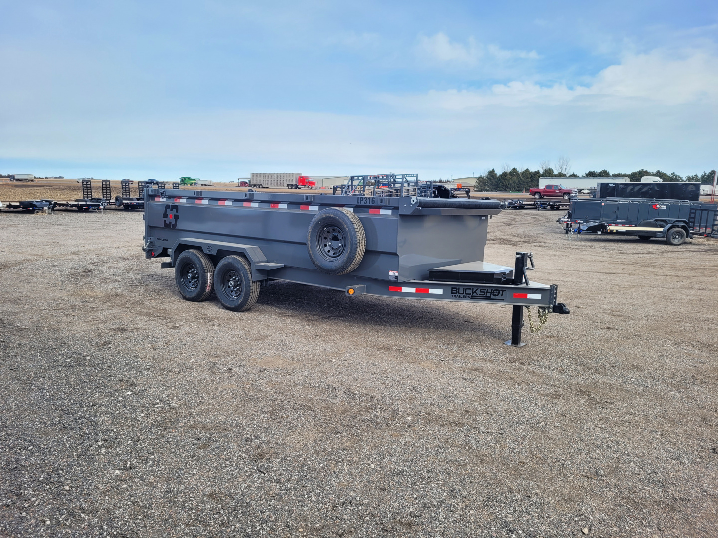 New 2026 Buckshot 83" X 16' BP Dump Trailer W/3' Sides