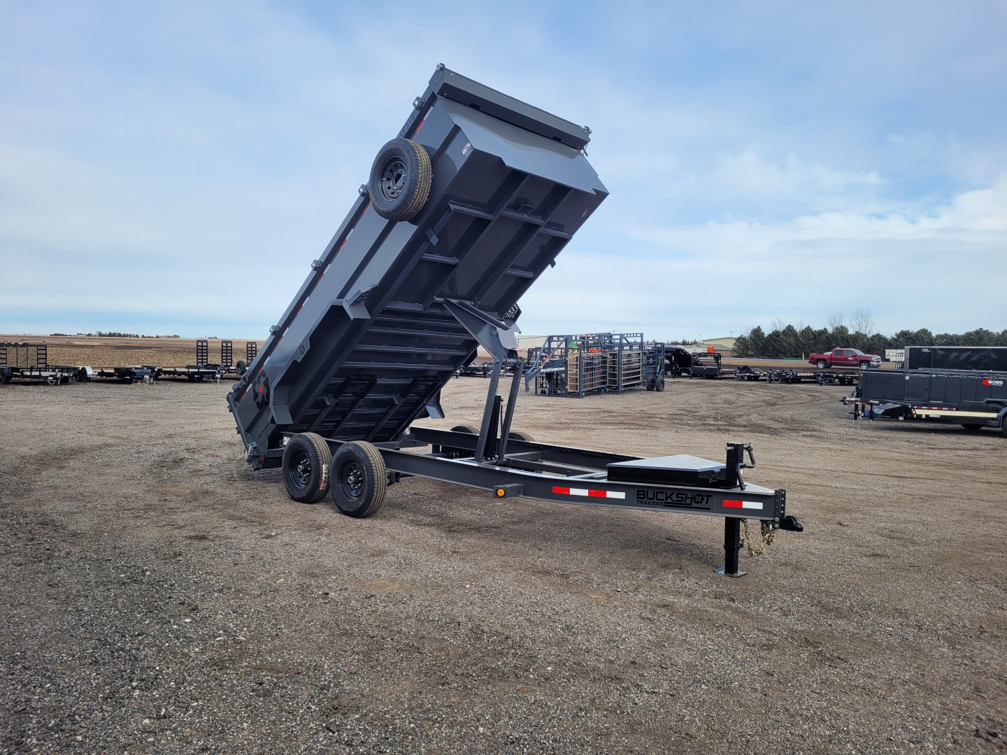 New 2026 Buckshot 83" X 16' BP Dump Trailer W/3' Sides