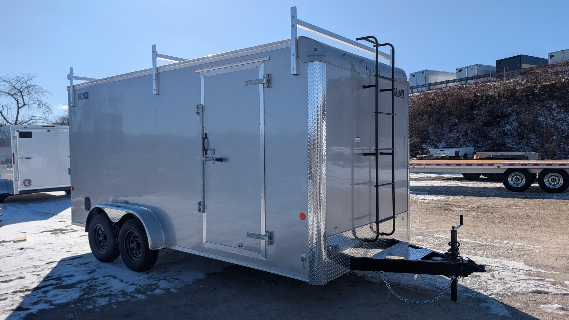 New 2026 Car Mate 7x16 Custom Cargo Contractor Trailer w/ Ramp Door