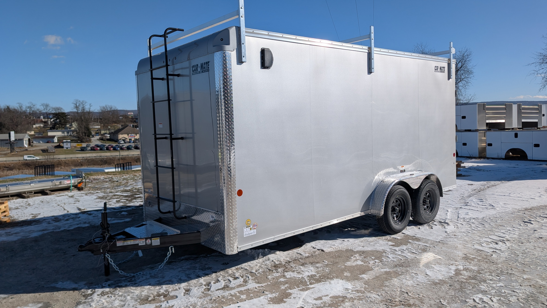 New 2026 Car Mate 7x16 Custom Cargo Contractor Trailer w/ Ramp Door