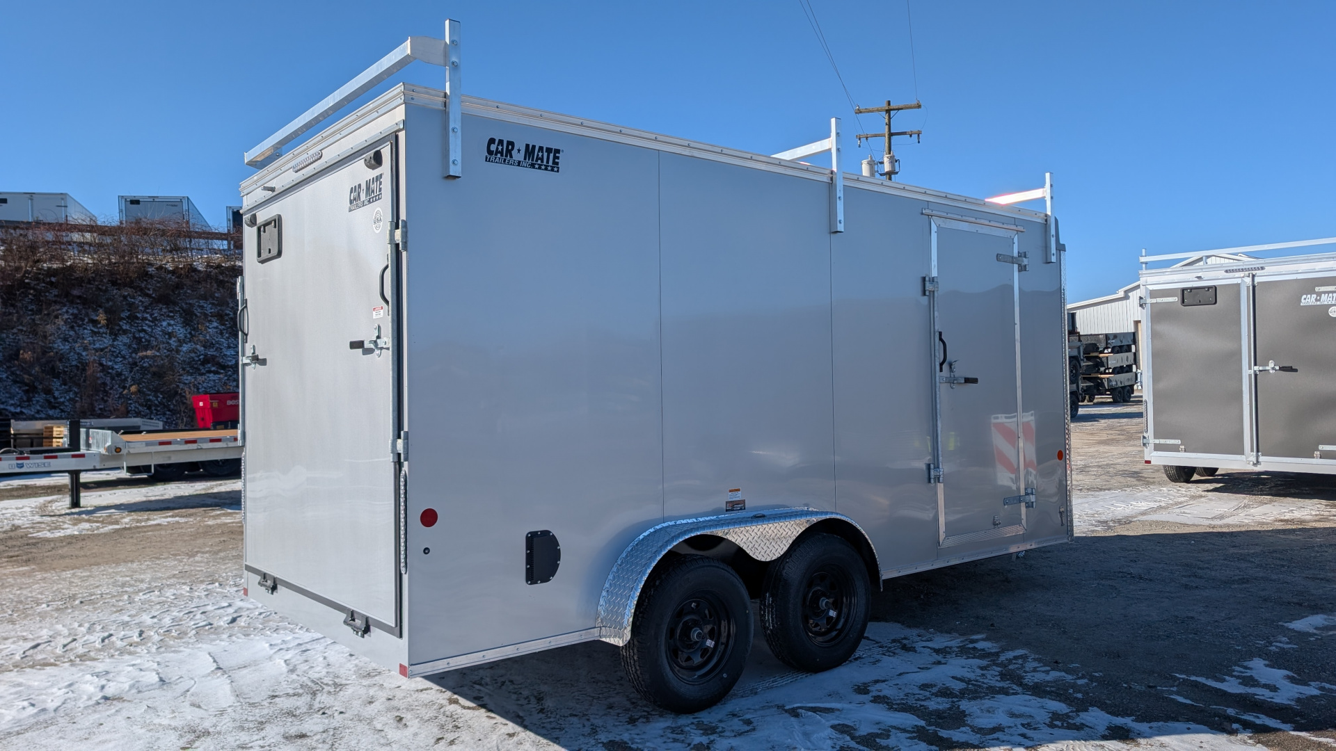New 2026 Car Mate 7x16 Custom Cargo Contractor Trailer w/ Ramp Door