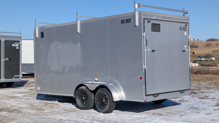 New 2026 Car Mate 7x16 Custom Cargo Contractor Trailer w/ Ramp Door