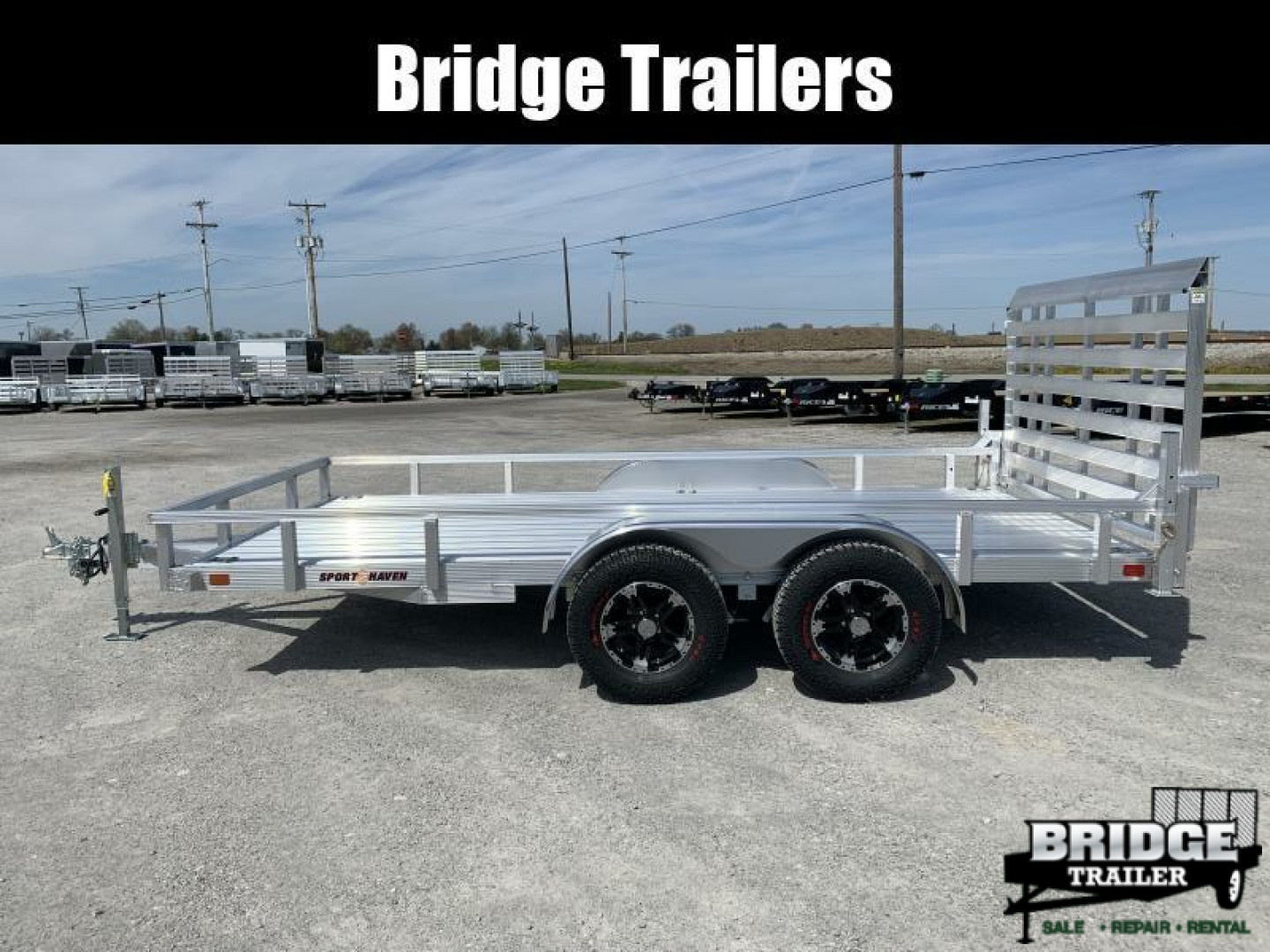 New 2026 Sport Haven AUTX714TD-HD (7' X 14') 7K Aluminum Utility Trailer
