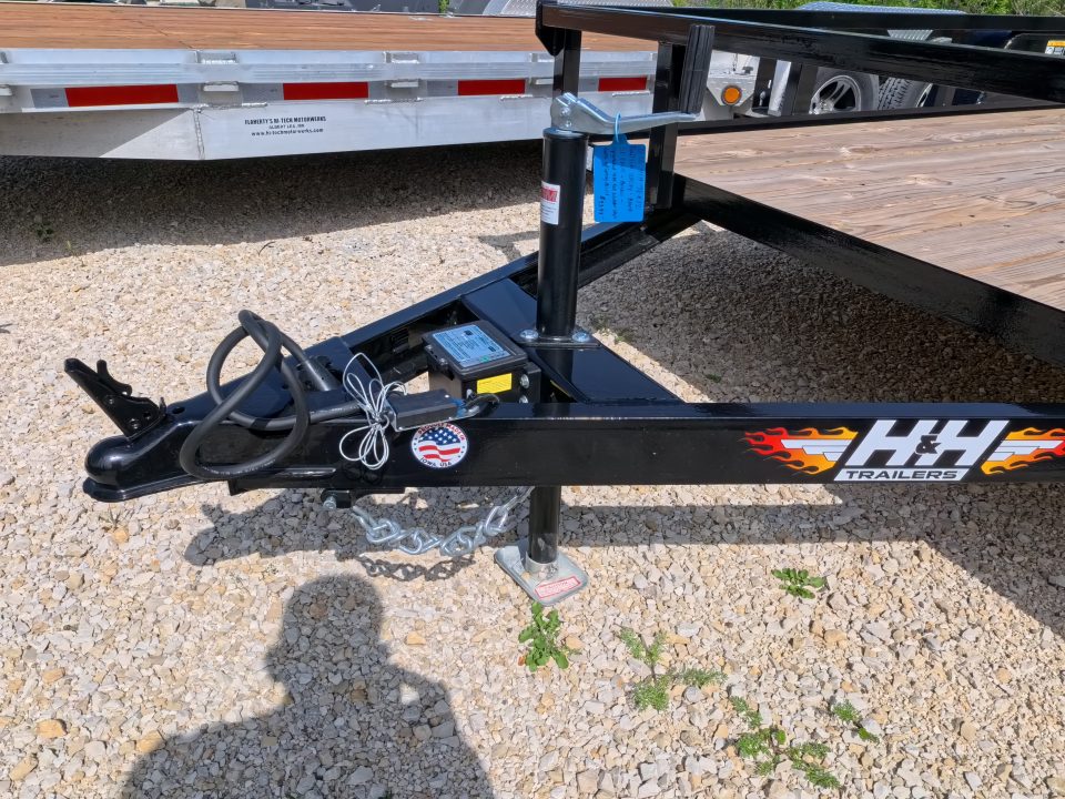 New 2026 H&H 76 x 12 Rail Side Utility Trailer with 5K GVWR, Brakes and Upgraded with a Spring Assist 4 Ft. Tall Ladder Style Gate