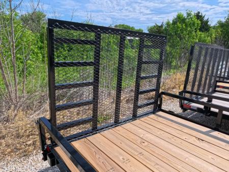 New 2026 H&H 76 x 12 Rail Side Utility Trailer with 5K GVWR, Brakes and Upgraded with a Spring Assist 4 Ft. Tall Ladder Style Gate