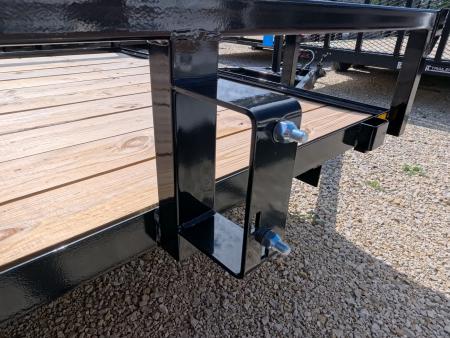 New 2026 H&H 76 x 12 Rail Side Utility Trailer with 5K GVWR, Brakes and Upgraded with a Spring Assist 4 Ft. Tall Ladder Style Gate