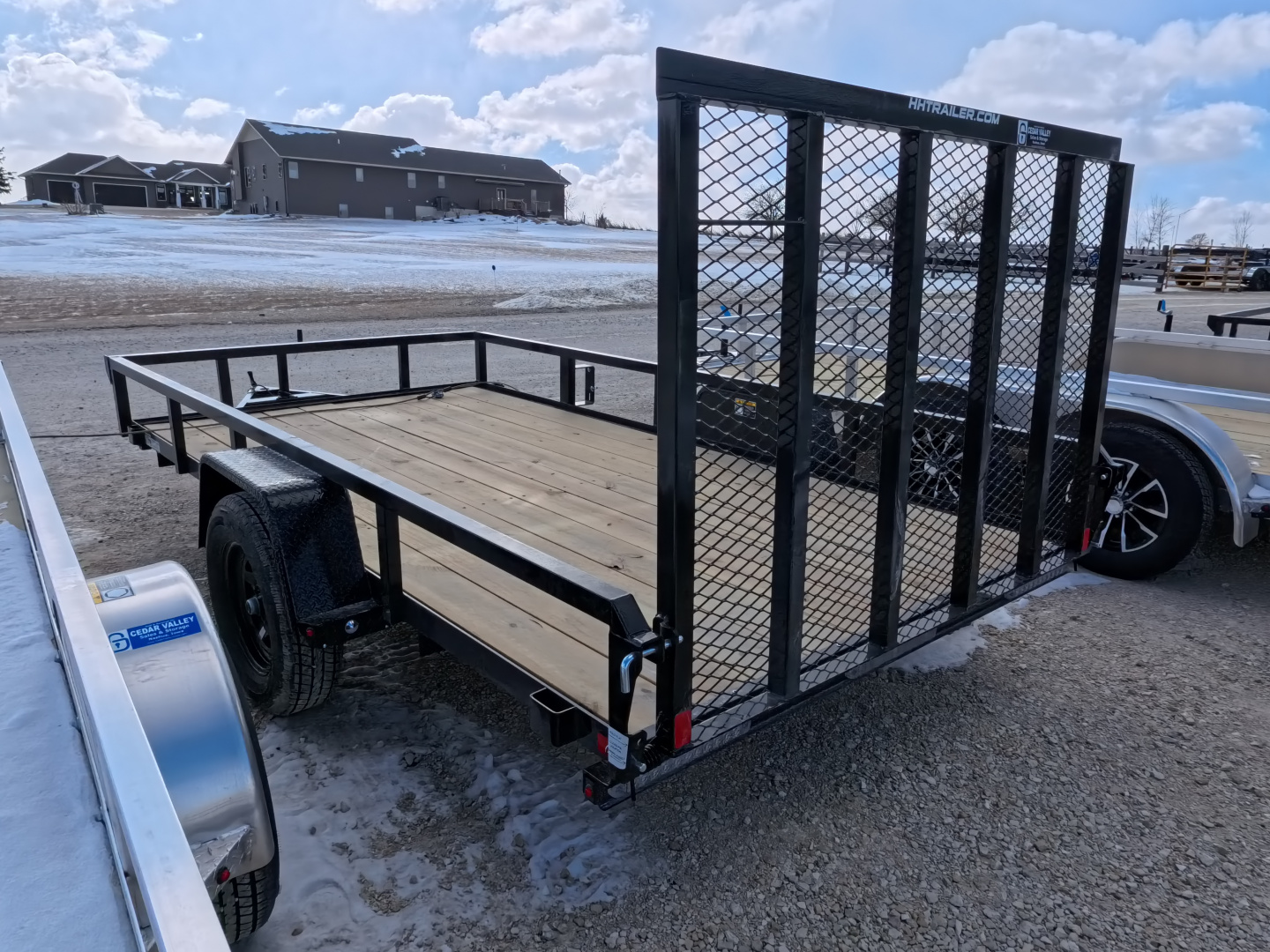 New 2026 H&H 76 x 12 Rail Side Utility with 3K Idler -Black