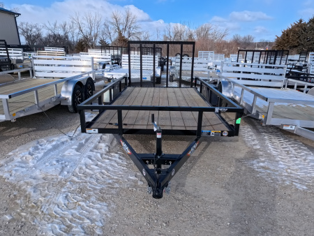 New 2026 H&H 76 x 12 Rail Side Utility with 3K Idler -Black