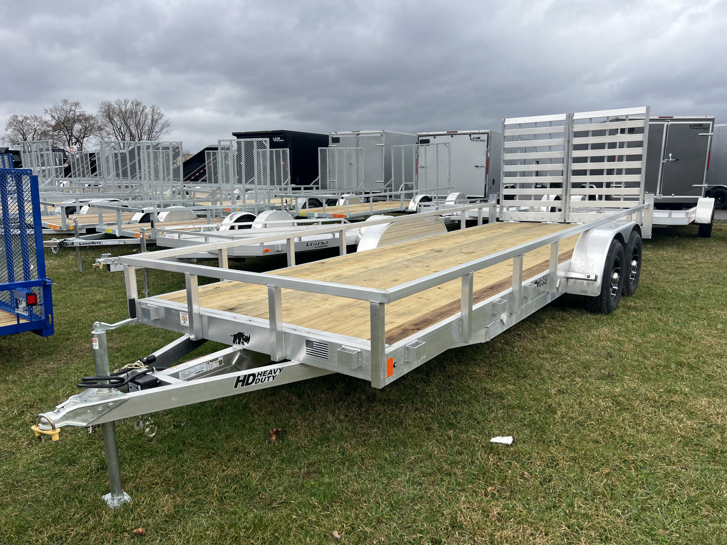 New 2026 Black Rhino 7X20 10K Wood Deck Landscape Trailer