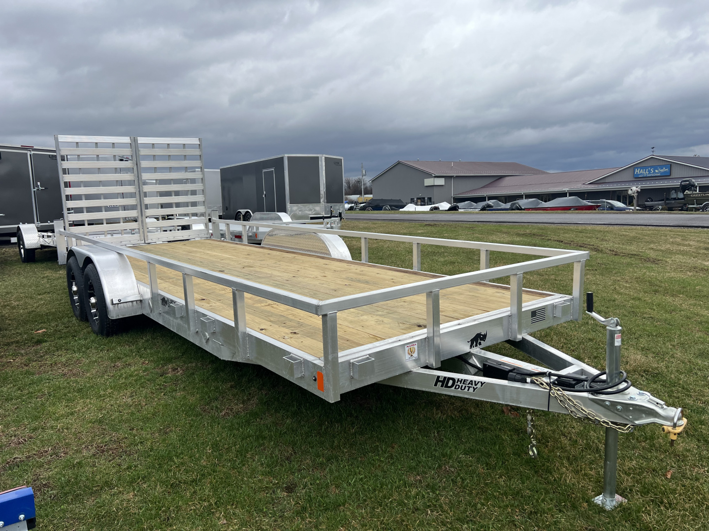 New 2026 Black Rhino 7X20 10K Wood Deck Landscape Trailer