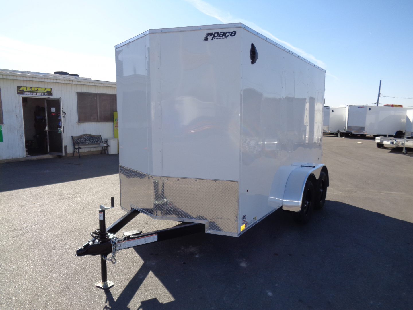New 2026 Pace American - Out Back DLX - 6x10 V-Nose Tandem Axle 7k Cargo Trailer w/ Rear Ramp Door