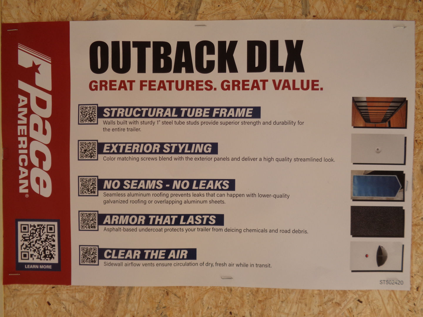 New 2026 Pace American - Out Back DLX - 6x10 V-Nose Tandem Axle 7k Cargo Trailer w/ Rear Ramp Door