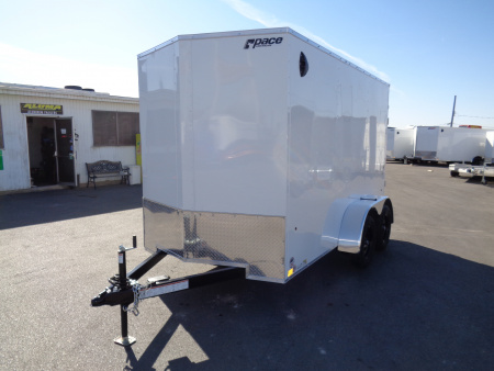 New 2026 Pace American - Out Back DLX - 6x10 V-Nose Tandem Axle 7k Cargo Trailer w/ Rear Ramp Door