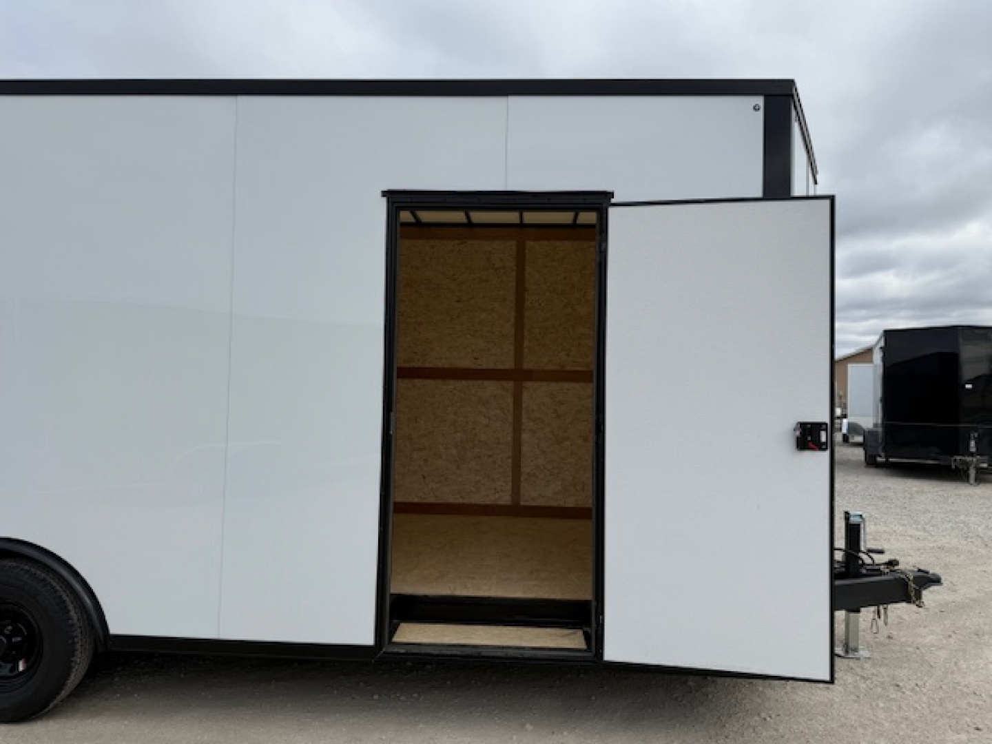 New 2026 Cross White/Black Trim 8.5'x20' 10k Alpha Flat Top V-Nose Enclosed Car Hauler Cargo Trailer