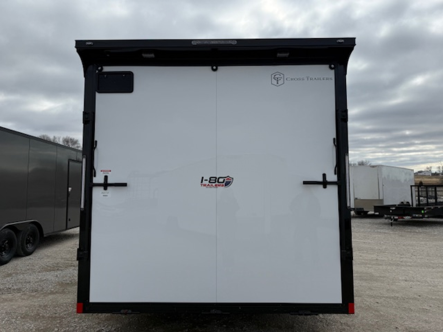 New 2026 Cross White/Black Trim 8.5'x20' 10k Alpha Flat Top V-Nose Enclosed Car Hauler Cargo Trailer