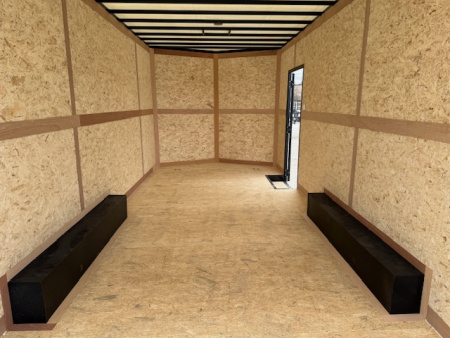 New 2026 Cross White/Black Trim 8.5'x20' 10k Alpha Flat Top V-Nose Enclosed Car Hauler Cargo Trailer