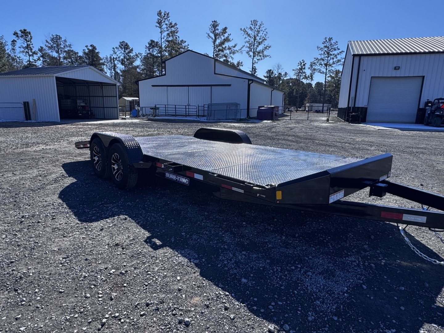 New 2026 Sure-Trac 7X20 (16+4) STEEL DECK CAR 10K Car Hauler