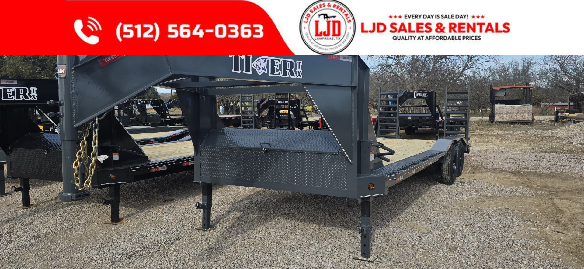 New 2026 Tiger - Gooseneck Drive Over Fender 102" X 24'