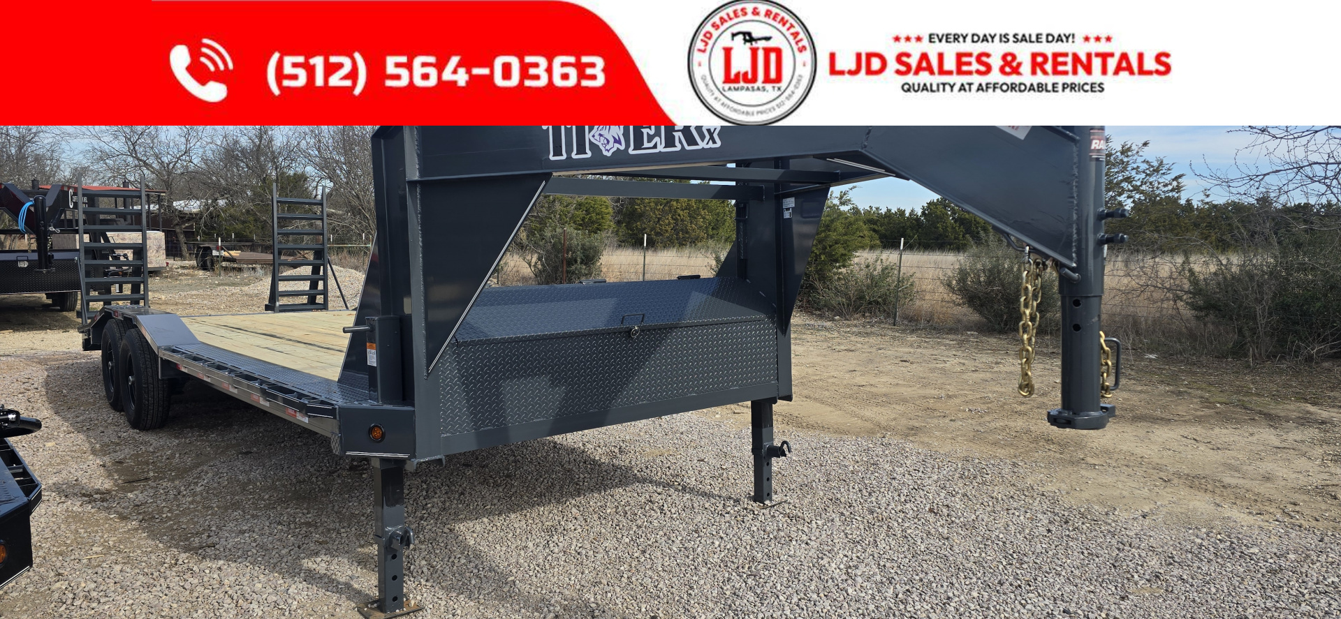 New 2026 Tiger - Gooseneck Drive Over Fender 102" X 24'