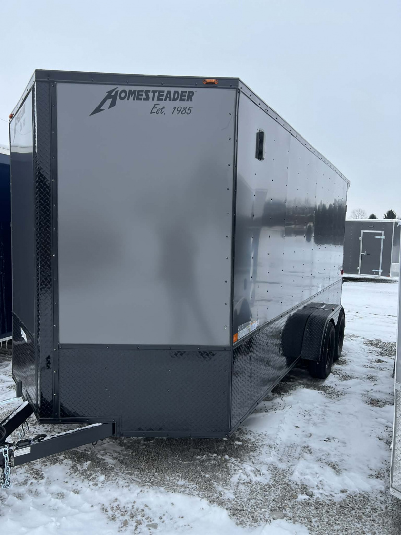 New 2025 HOMESTEADER TRAILER 7 x 16 Tandem Axle OHV Pkg Cargo / Enclosed Trailer