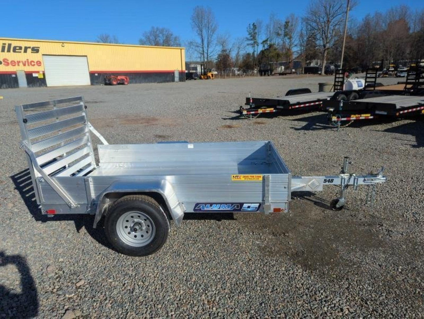 New 2026 Aluma 548 w/ 12" Solid Sides and Tailgate Utility Trailer