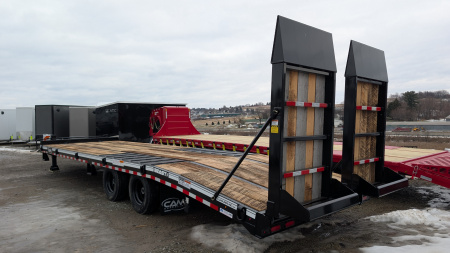 New 2026 CAM SUPERLINE 24+ 7.5 "BEAST" Deckover 20 TON trailer w/ 40x80 APR RAMPS