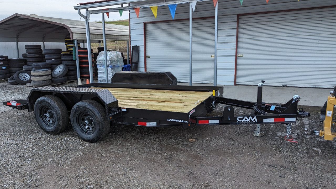 New 2026 CAM Superline 7x14 Tandem Axle Lo Pro Tilt Trailer