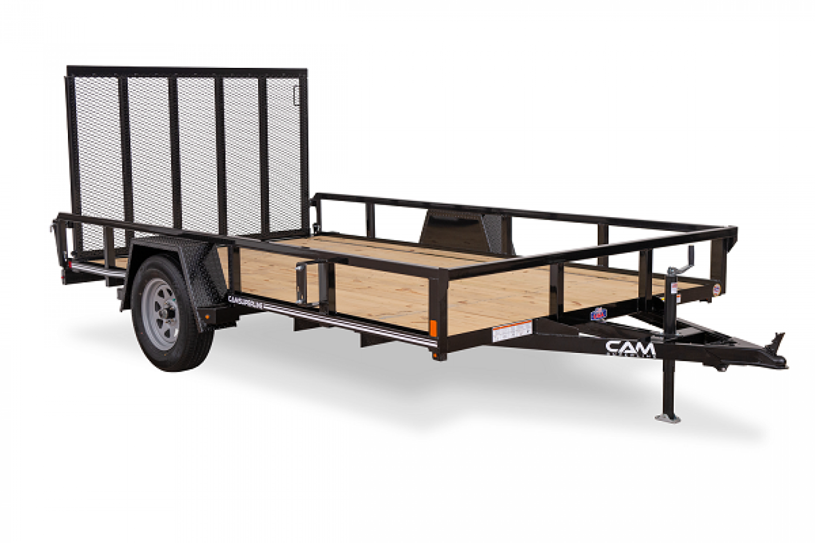 New NEW 2026 CAM SUPERLINE 6x12 Tubular Top Rail Utility Trailer w/ Spring Assist/ Lay Down Ramp