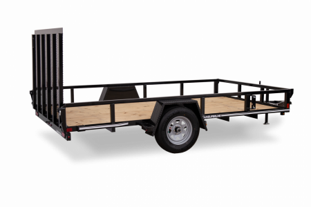 New NEW 2026 CAM SUPERLINE 6x12 Tubular Top Rail Utility Trailer w/ Spring Assist/ Lay Down Ramp