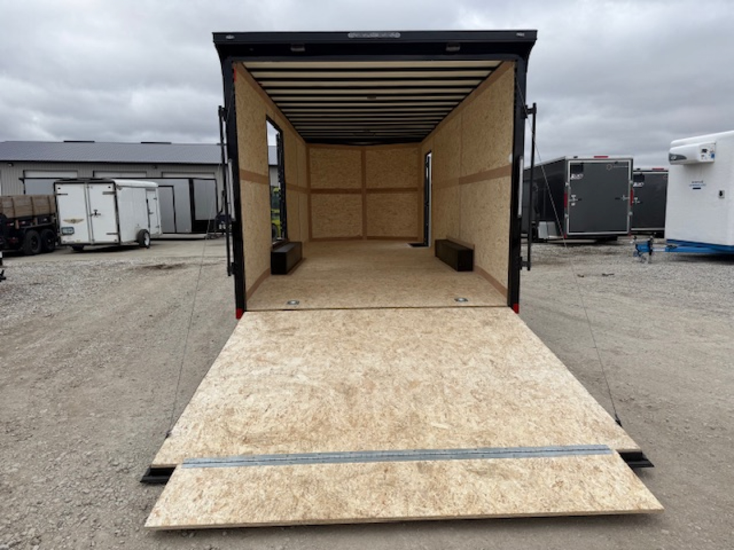 New 2026 Cross Charcoal/Black Trim 8.5'x22' 10k Alpha Flat Top V-Nose Enclosed Car Hauler Cargo Trailer