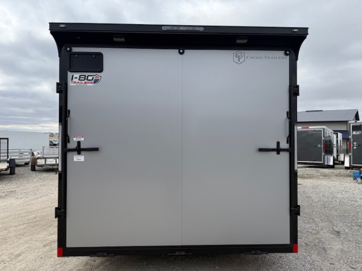 New 2026 Cross Silver/Black Trim 8.5'x24' 10k Alpha Flat Top V-Nose Enclosed Car Hauler Cargo Trailer