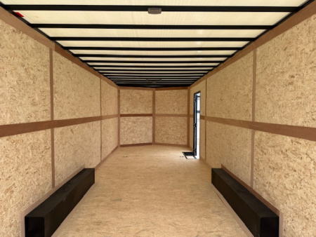 New 2026 Cross Silver/Black Trim 8.5'x24' 10k Alpha Flat Top V-Nose Enclosed Car Hauler Cargo Trailer