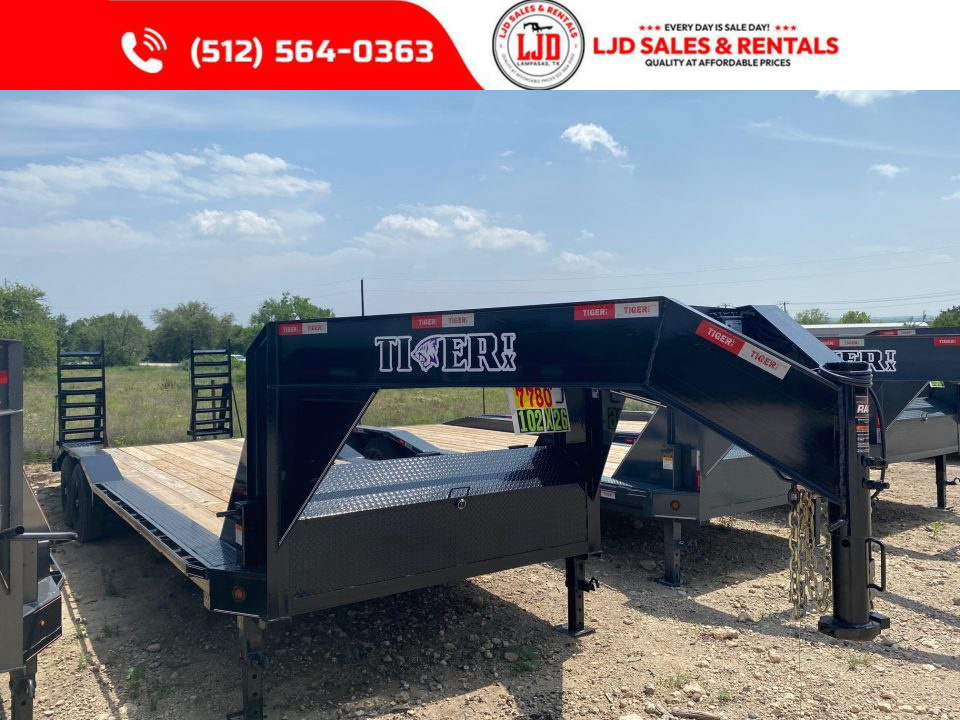 New 2026 Tiger - Gooseneck Drive Over Fender Trailer 102" X 26'