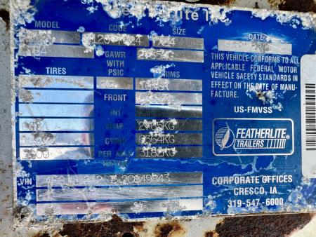 Used 2002 Featherlite Trailers STOCK Trailer