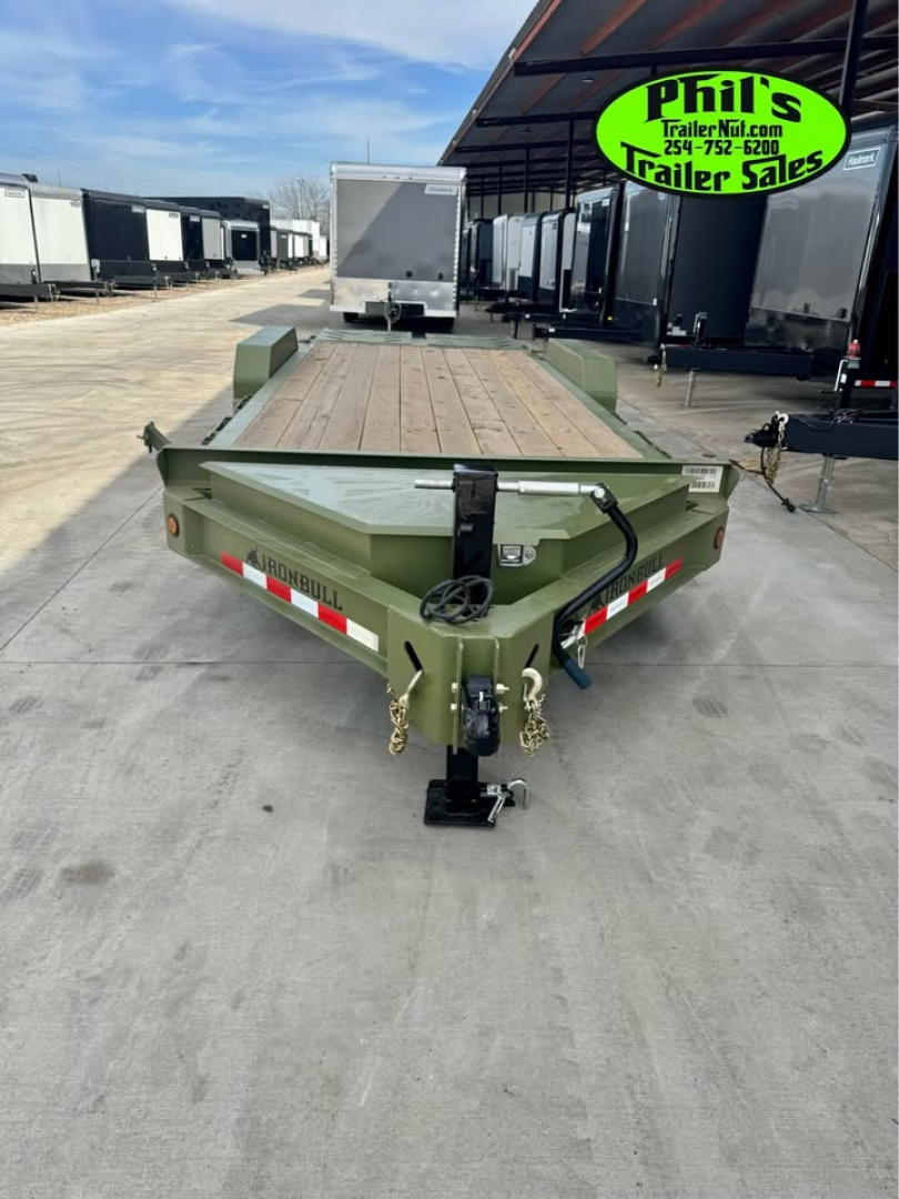 New IRON BULL NEW 20' EQUIPMENT TRAILER OPEN TRAILER UTILITY TRAILERS MEGA RAMP Equipment Trailer