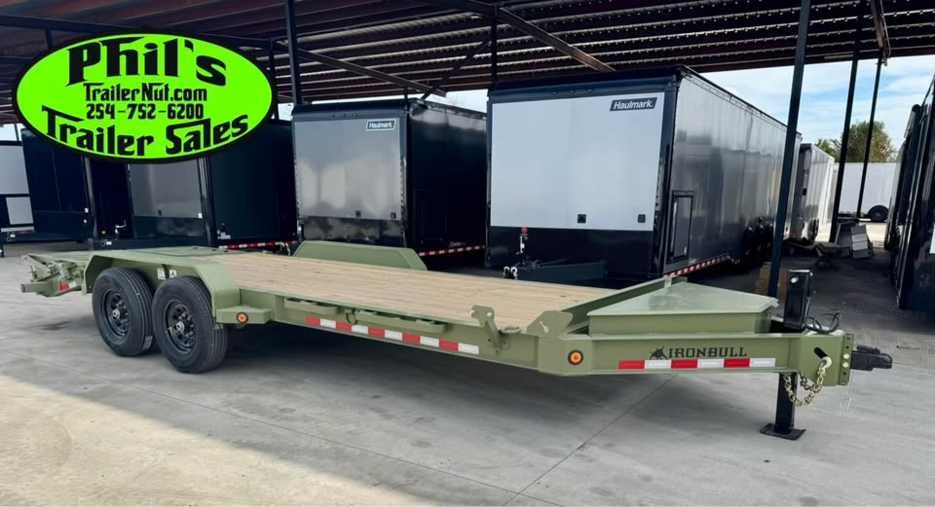 New IRON BULL NEW 20' EQUIPMENT TRAILER OPEN TRAILER UTILITY TRAILERS MEGA RAMP Equipment Trailer