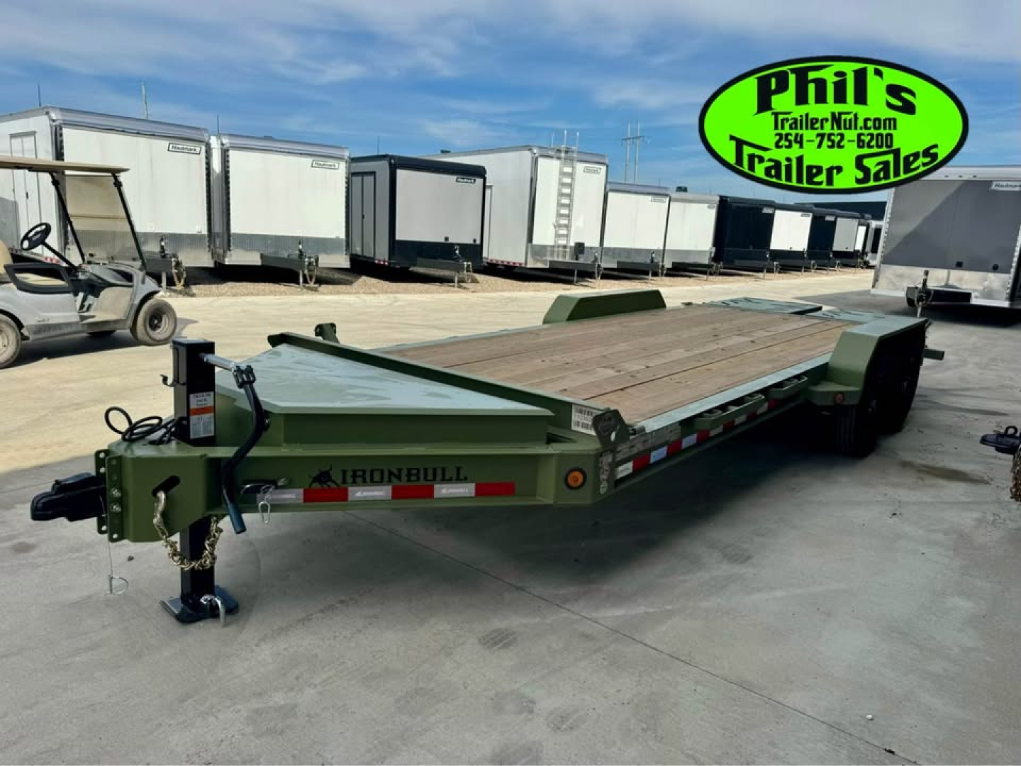 New IRON BULL NEW 20' EQUIPMENT TRAILER OPEN TRAILER UTILITY TRAILERS MEGA RAMP Equipment Trailer