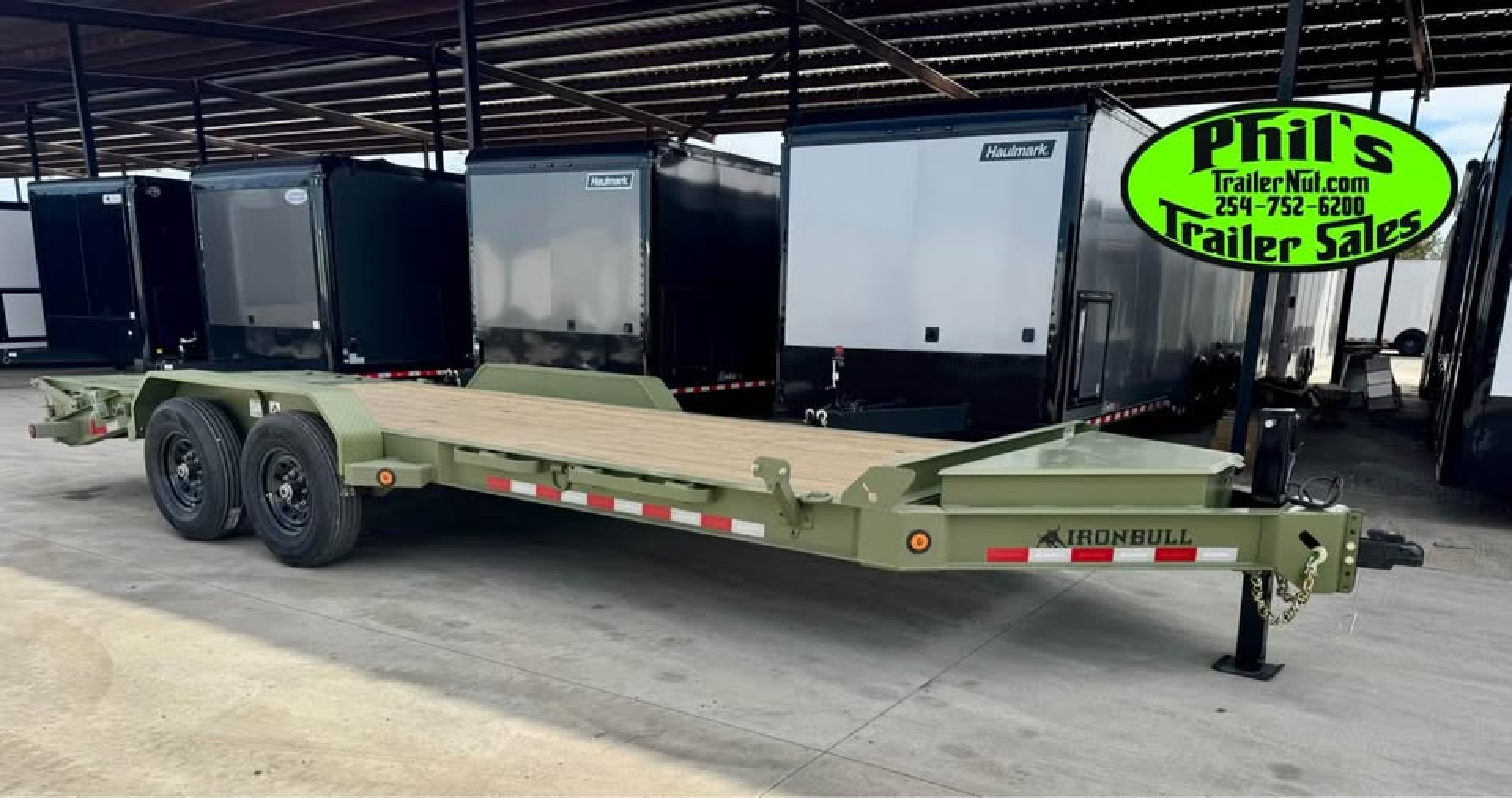 New IRON BULL NEW 20' EQUIPMENT TRAILER OPEN TRAILER UTILITY TRAILERS MEGA RAMP Equipment Trailer