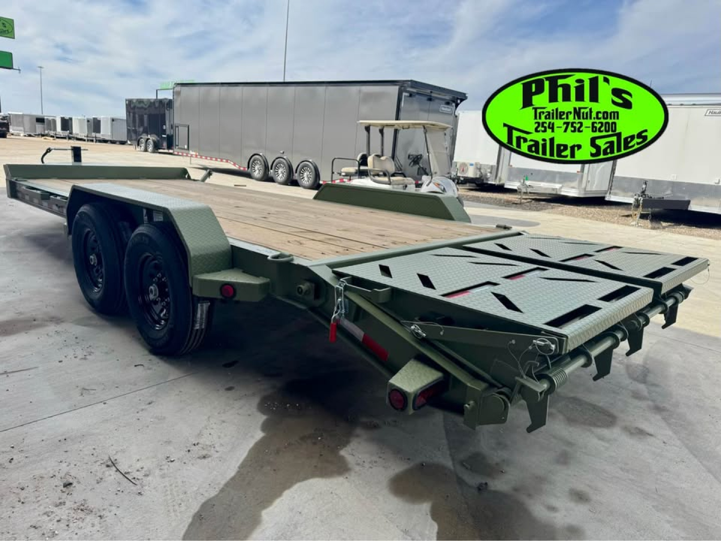New IRON BULL NEW 20' EQUIPMENT TRAILER OPEN TRAILER UTILITY TRAILERS MEGA RAMP Equipment Trailer