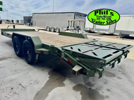 New IRON BULL NEW 20' EQUIPMENT TRAILER OPEN TRAILER UTILITY TRAILERS MEGA RAMP Equipment Trailer