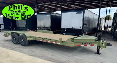 New IRON BULL NEW 20' EQUIPMENT TRAILER OPEN TRAILER UTILITY TRAILERS MEGA RAMP Equipment Trailer