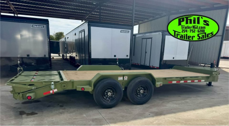 New IRON BULL NEW 20' EQUIPMENT TRAILER OPEN TRAILER UTILITY TRAILERS MEGA RAMP Equipment Trailer