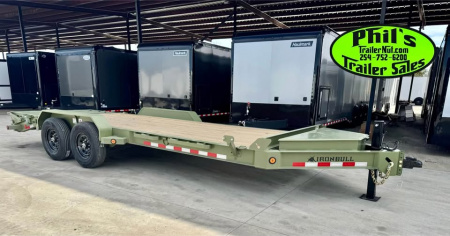 New IRON BULL NEW 20' EQUIPMENT TRAILER OPEN TRAILER UTILITY TRAILERS MEGA RAMP Equipment Trailer